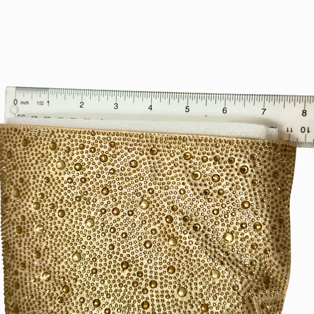 INC Saveria 5 Gold Bling Rhinestone Tall Over-The-Knee Boots 7.5 New - Picture 12 of 12
